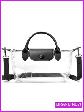 Clear Stadium Approved Crossbody Bag Small Waterproof PVC See Through Purse